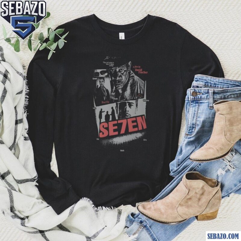 Brad Pitt Morgan Freeman Se7En Shirt long sleeved