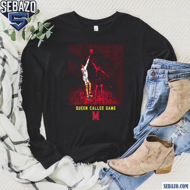 Derik Queen Called Game Maryland Terrapins Basketball Shirt long sleeved
