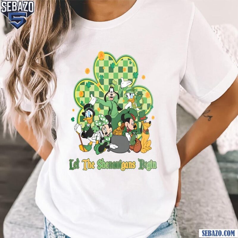 Disney Let The Shenanigans Begin Checkered Shamrock Shirt t-shirt