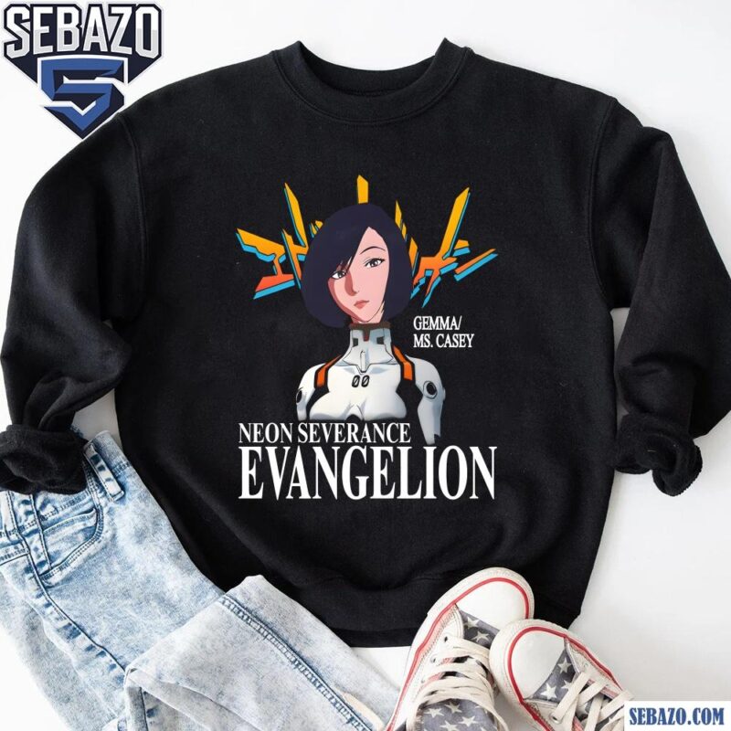 Gemma Ms Casey Neon Severance Evangelion Anime sweatshirt