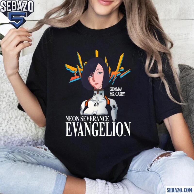 Gemma Ms Casey Neon Severance Evangelion Anime t-shirt