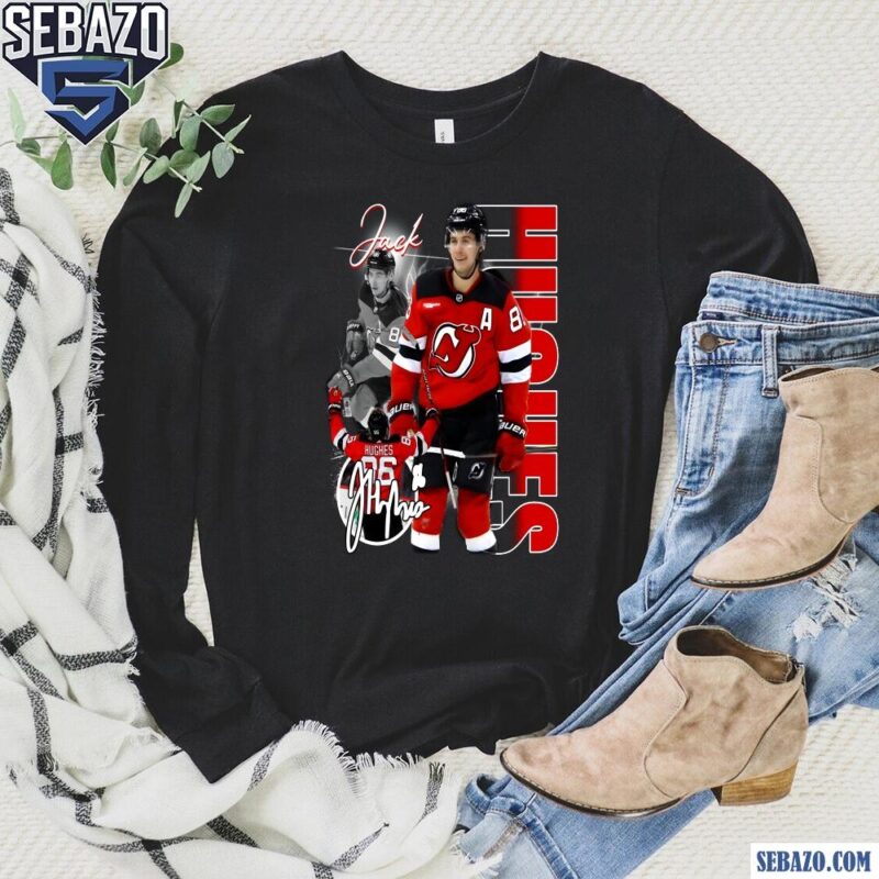 Jack Hughes New Jersey Devils Nhl Players Shirt long sleeved