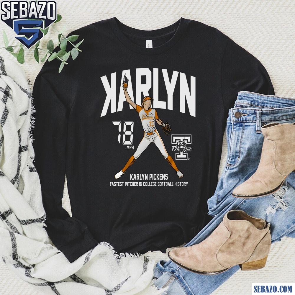 Karlyn Pickens Backwards K Tennessee Lady Volunteers Softball Shirt