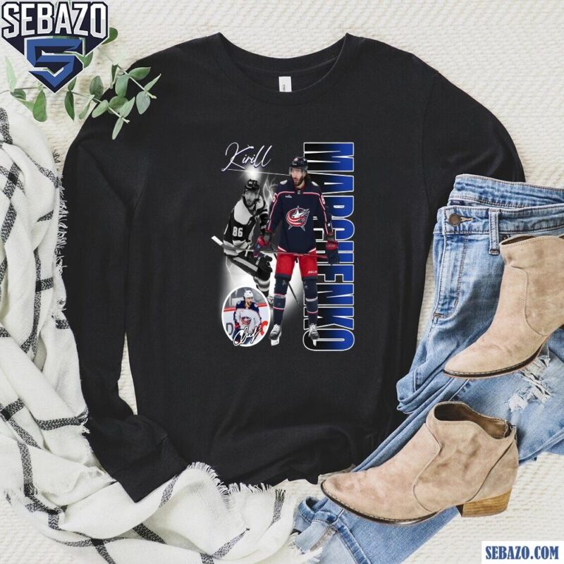 Kirill Marchenko Columbus Blue Jackets Nhl Players Shirt long sleeved