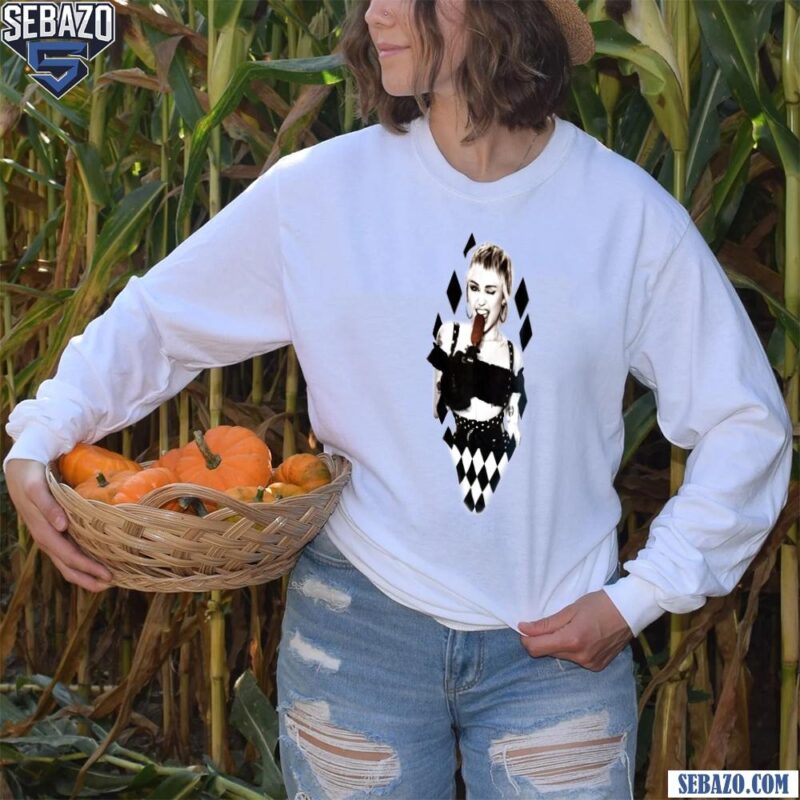 Miley In Layers Miley Cyrus Magnum Ice Cream Shirt long sleeved