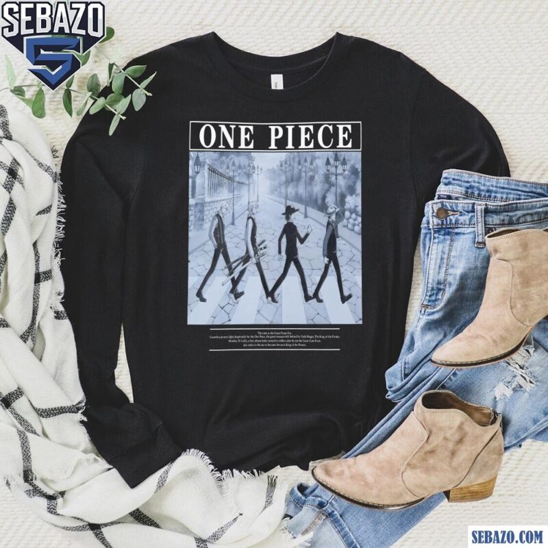 One Piece Straw Hat Pirates Cross The Road Shirt long sleeved