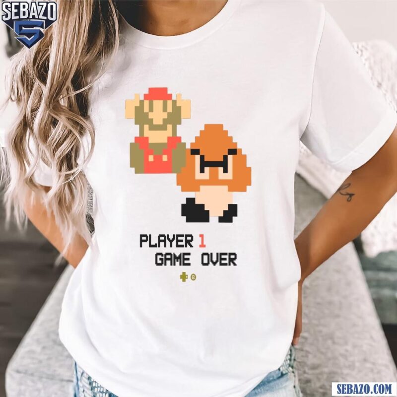 Player 1 Game Over Funny Super Mario Players Shirt t-shirt