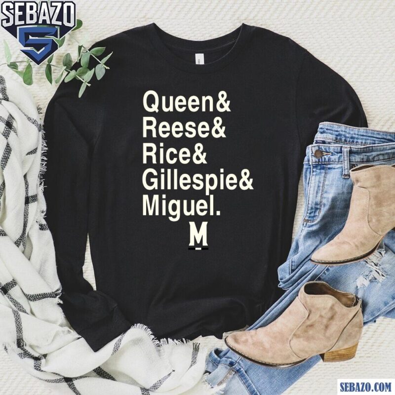 Queen Reese Rice Gillespie Miguel Maryland Terrapins Shirt long sleeved
