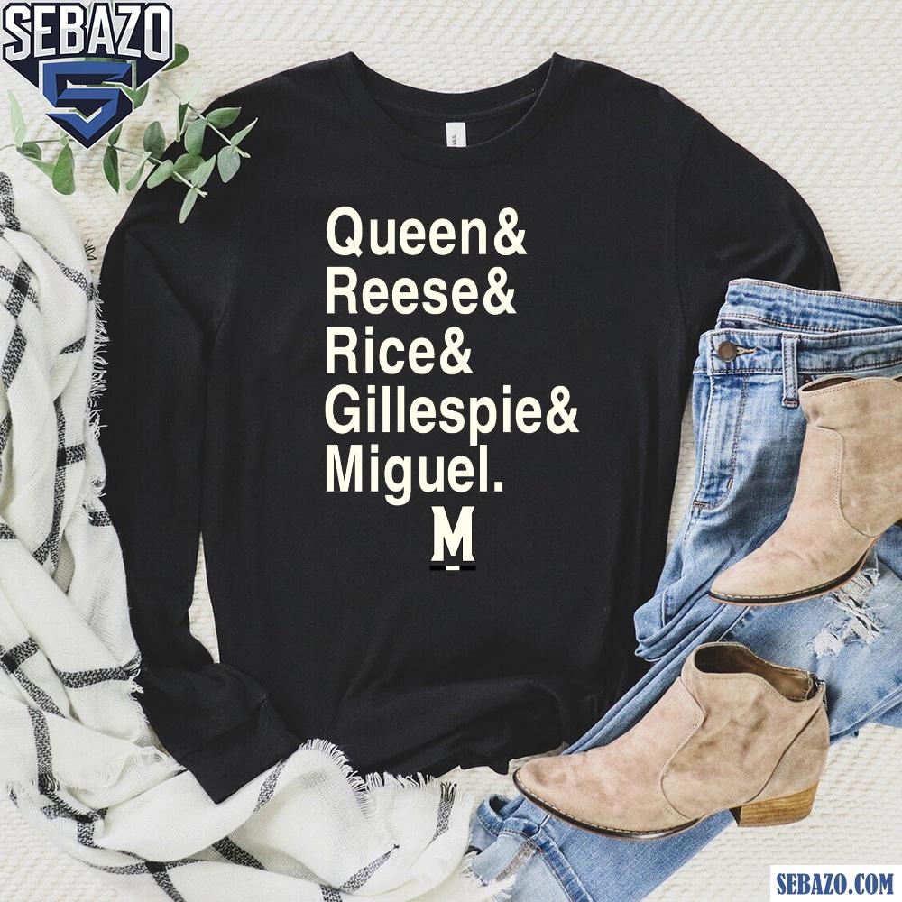 Queen Reese Rice Gillespie Miguel Maryland Terrapins Shirt