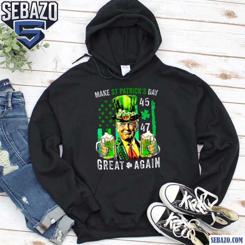 Retro 90S Trump Make St Patricks Day Great Again 45 47 Shirt hoodie