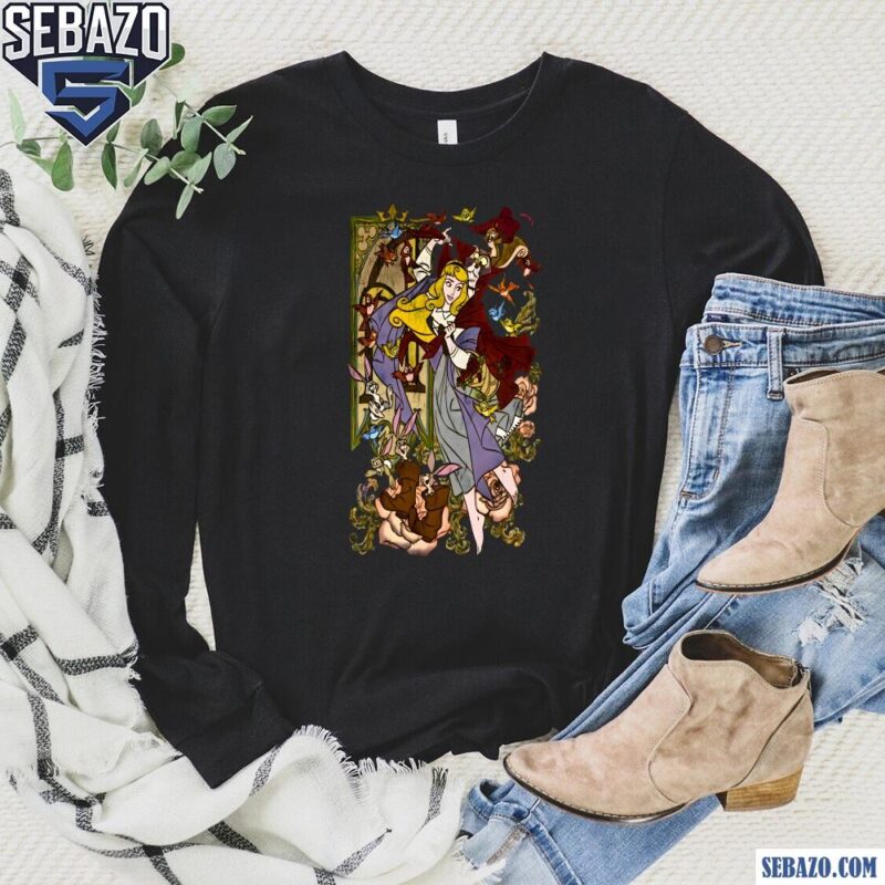 Retro Disney Sleeping Beauty Aurora Princess Shirt long sleeved