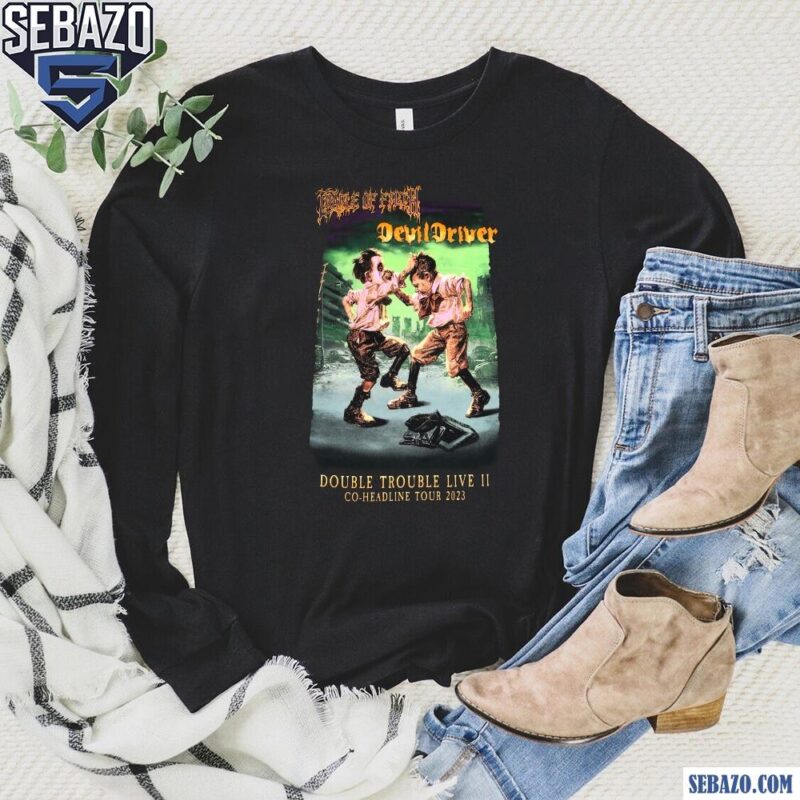 Retro Vintage Cradle Of Filth Devil Driver Shirt long sleeved