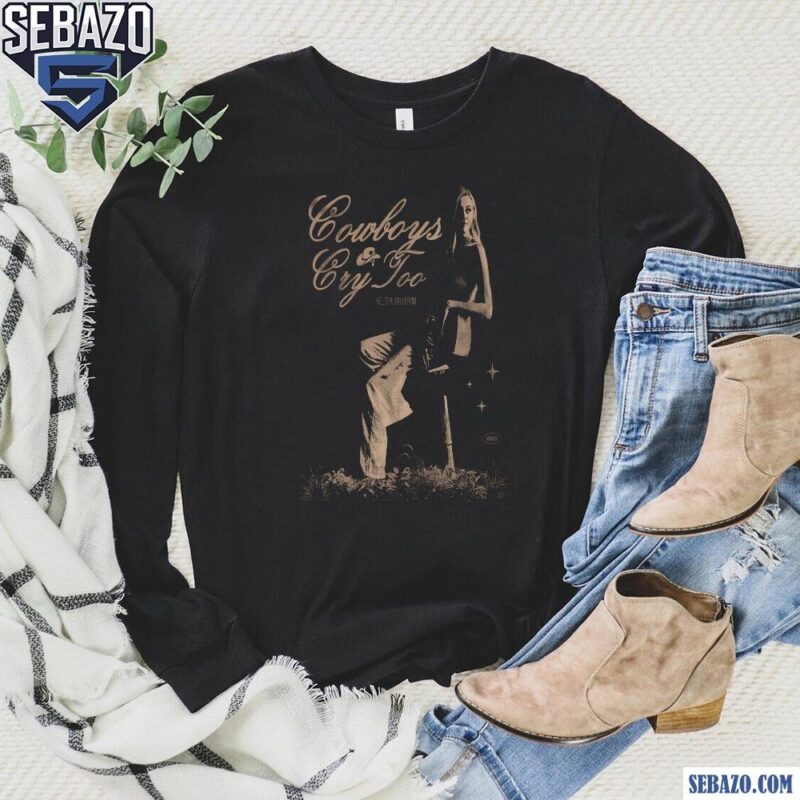 Retro Western Cowboys Cry Too Kelsea Ballerini Shirt long sleeved