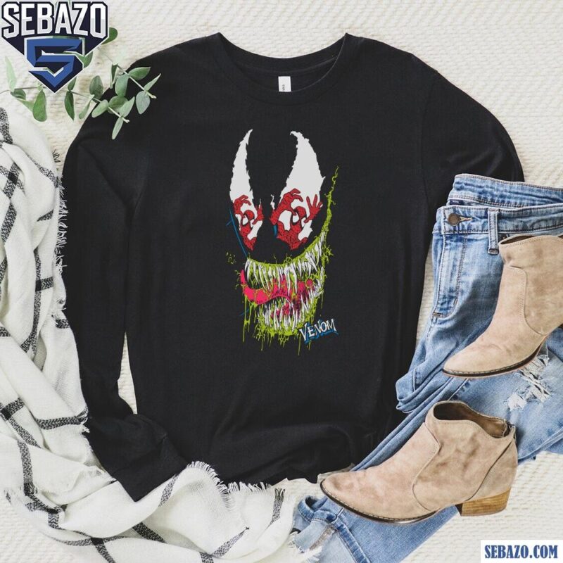 Spider Man Venom Smile Pop Art Shirt long sleeved