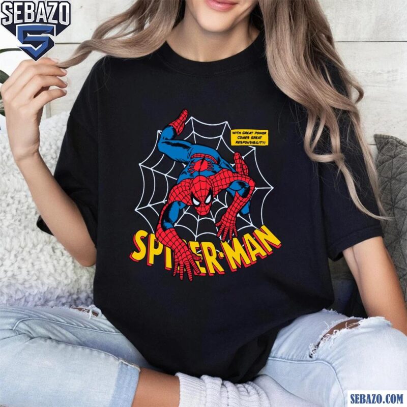 Spider Man With Great Power Marvel Comics Shirt t-shirt