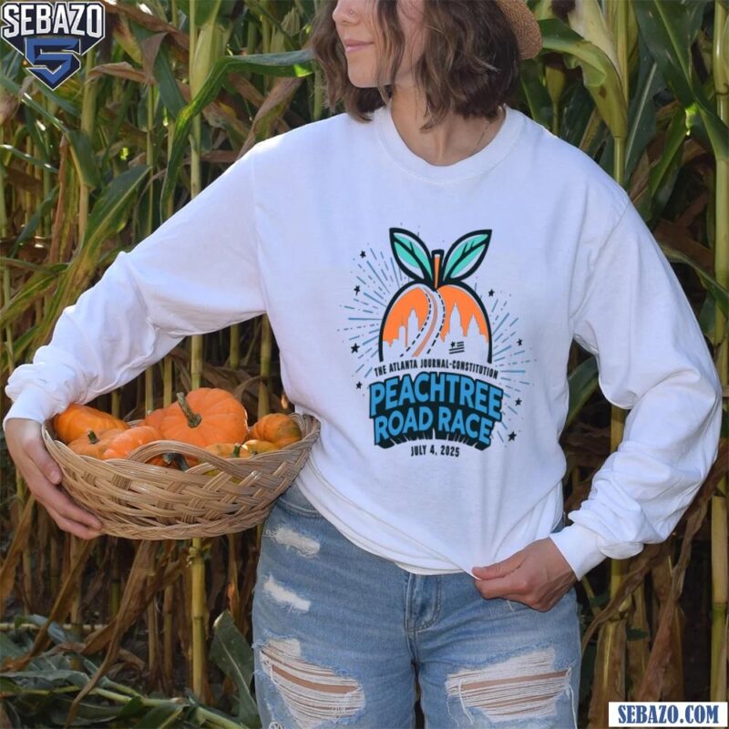 The Atlanta Journal Constitution Peachtree Road Race 2025 Shirt long sleeved