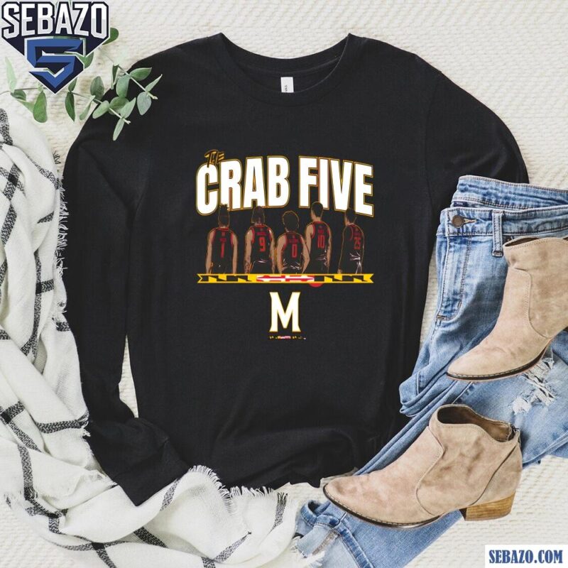 The Crab Five Lineup Maryland Basketball Shirt long sleeved