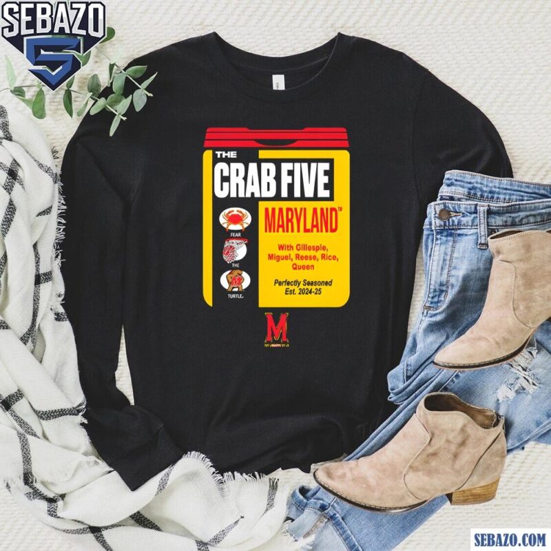 The Crab Five Maryland Basketball Shirt long sleeved