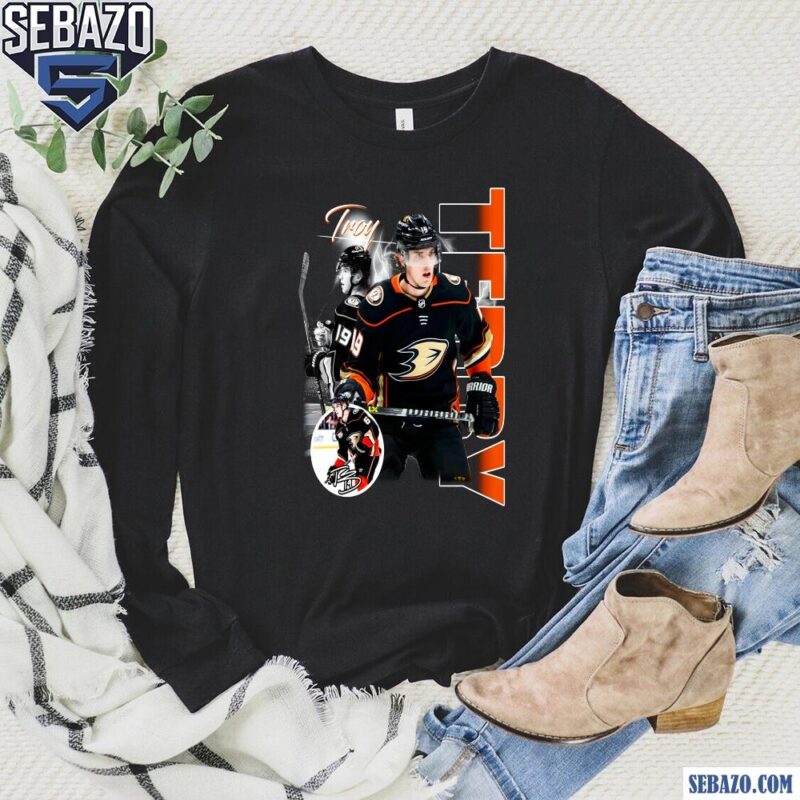 Troy Terry Anaheim Ducks Nhl Players Shirt long sleeved