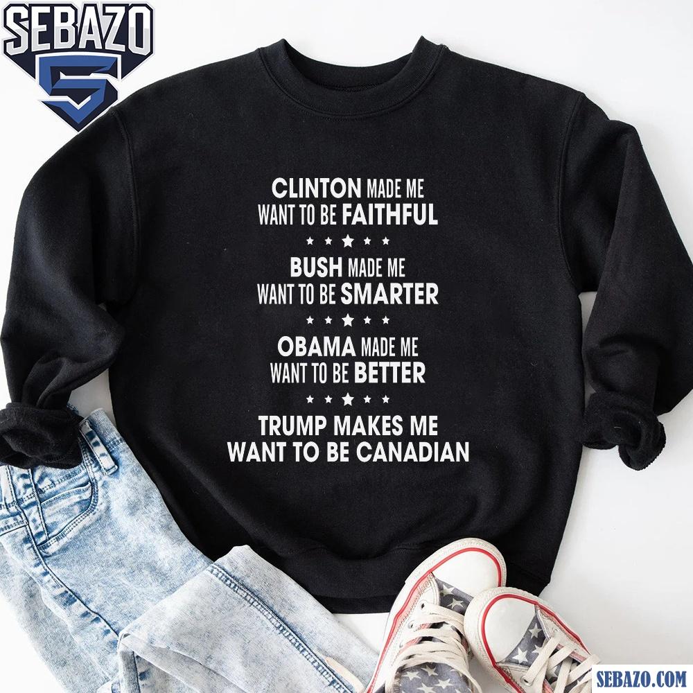 Trump Makes Me Want To Be Canadian Shirt