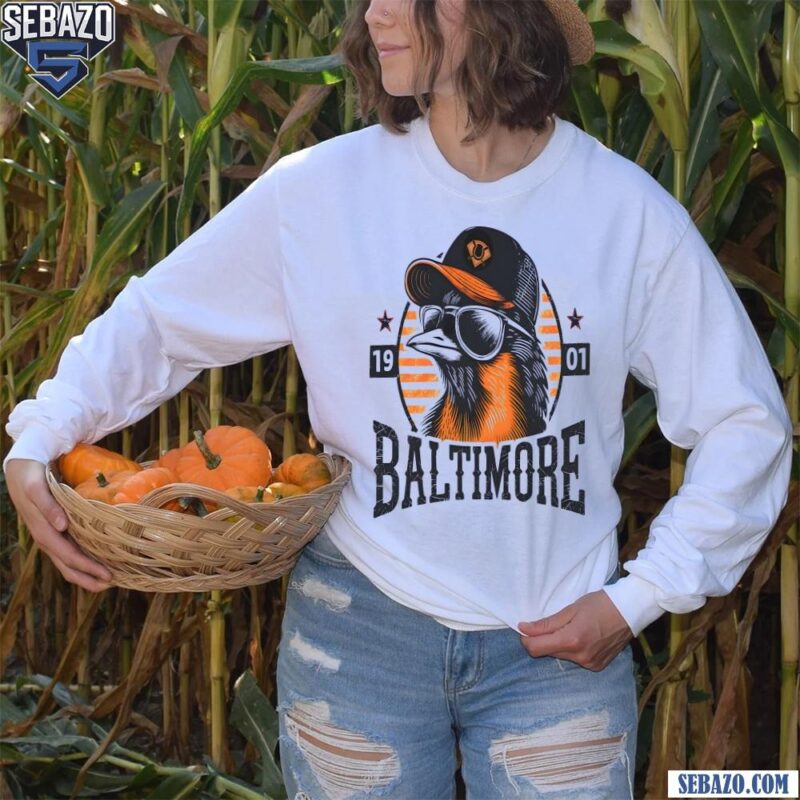 Vintage Baltimore Orioles Mascot Est 1901 Baseball Fans Shirt long sleeved