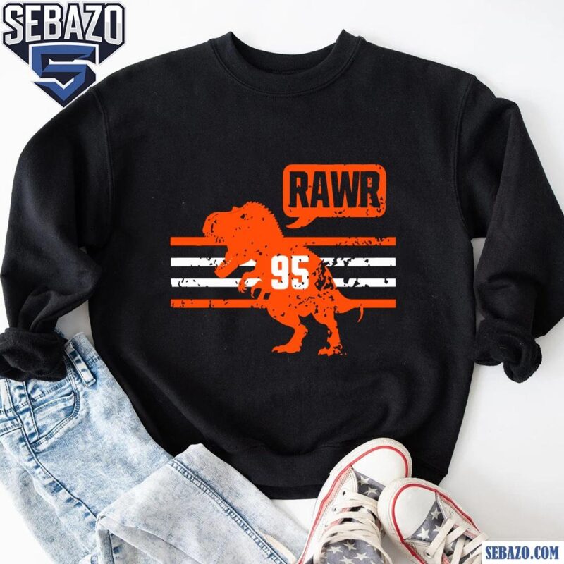 Vintage Myles Garrett Cleveland Browns 95 Rawr Shirt sweatshirt