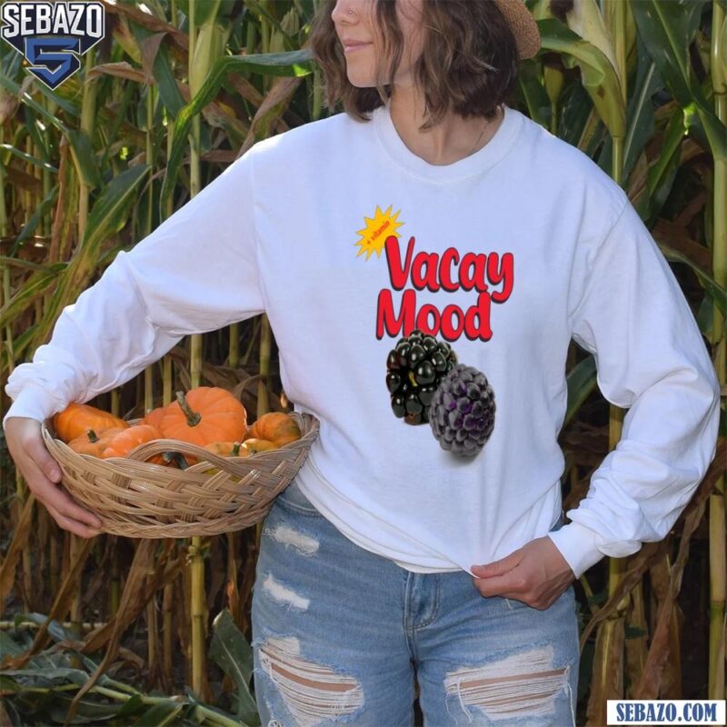 Vitamin Vacay Mood Black Raspberry Shirt long sleeved