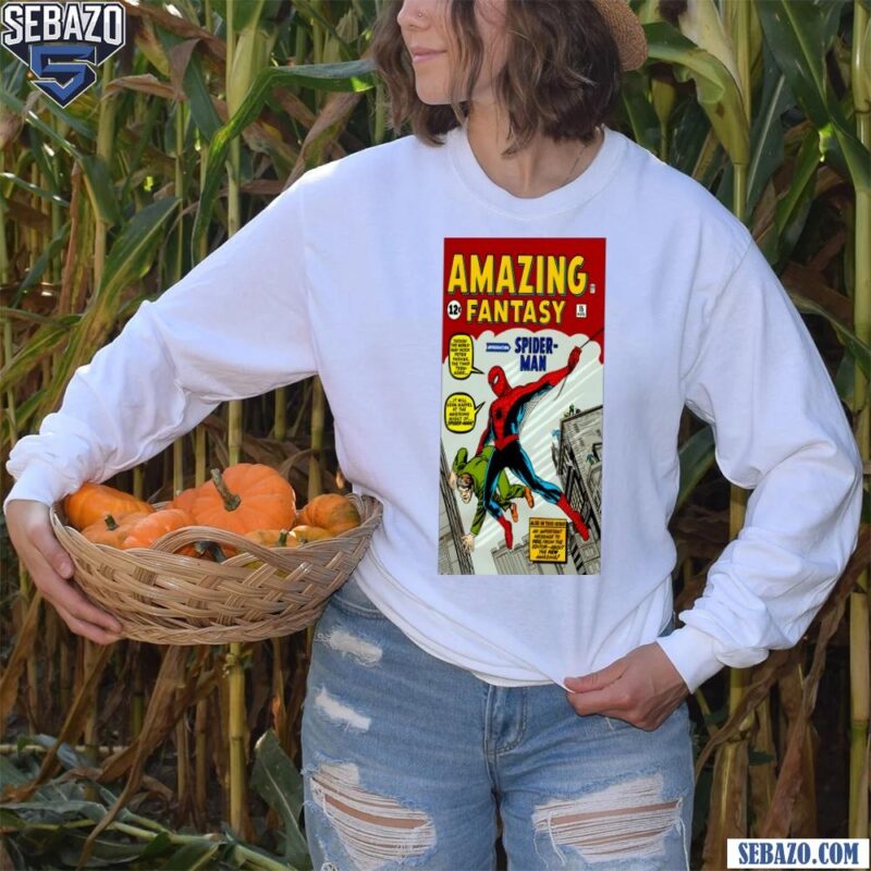 Youth Amazing Fantasy Issue 15 Spider Man Marvel Comic Shirt long sleeved