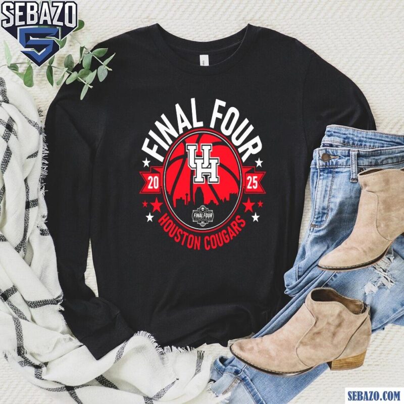 2025 Final Four Houston Cougars Mens Basketball Shirt long sleeved