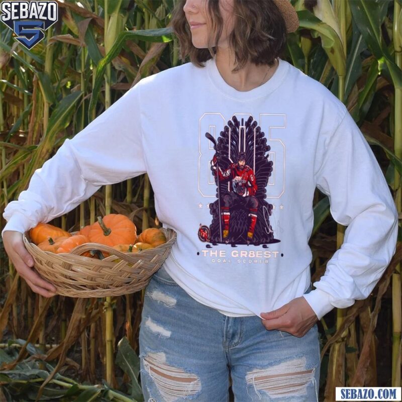Alex Ovechkin 895 Career Goals Throne Shirt long sleeved