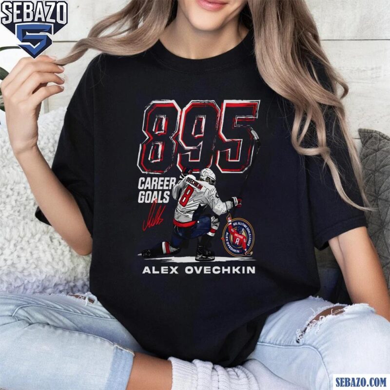 Alex Ovechkin Washington Capitals 895 Career Goals Grunge Shirt t-shirt