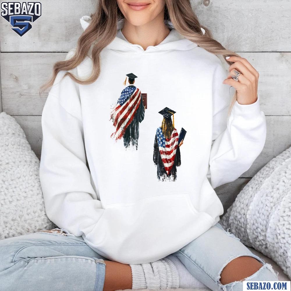 American Graduates American Flag Graduation 2025 Sublimation Shirt