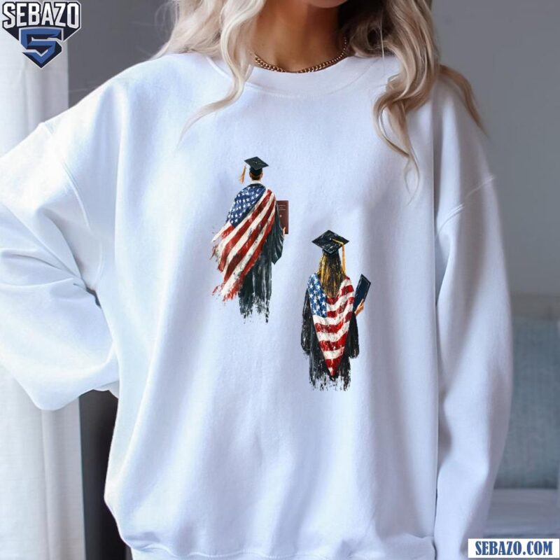 American Graduates American Flag Graduation 2025 Sublimation Shirt sweatshirt