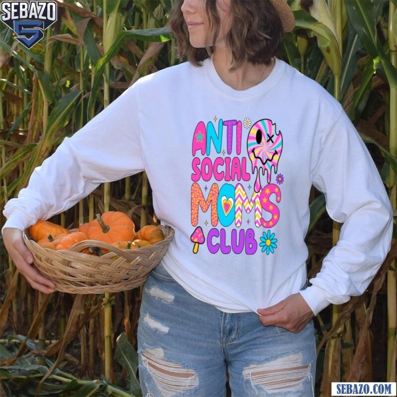 Anti Social Moms Club Pastel Aesthetic Shirt long sleeved