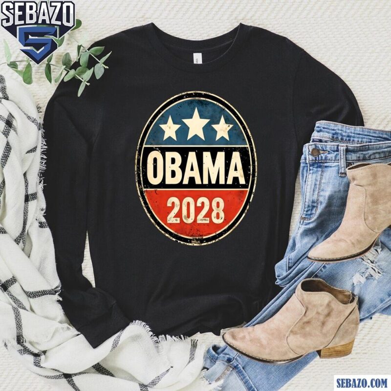 Barack Obama 2028 Funny Trump Vs Obama Political Shirt long sleeved