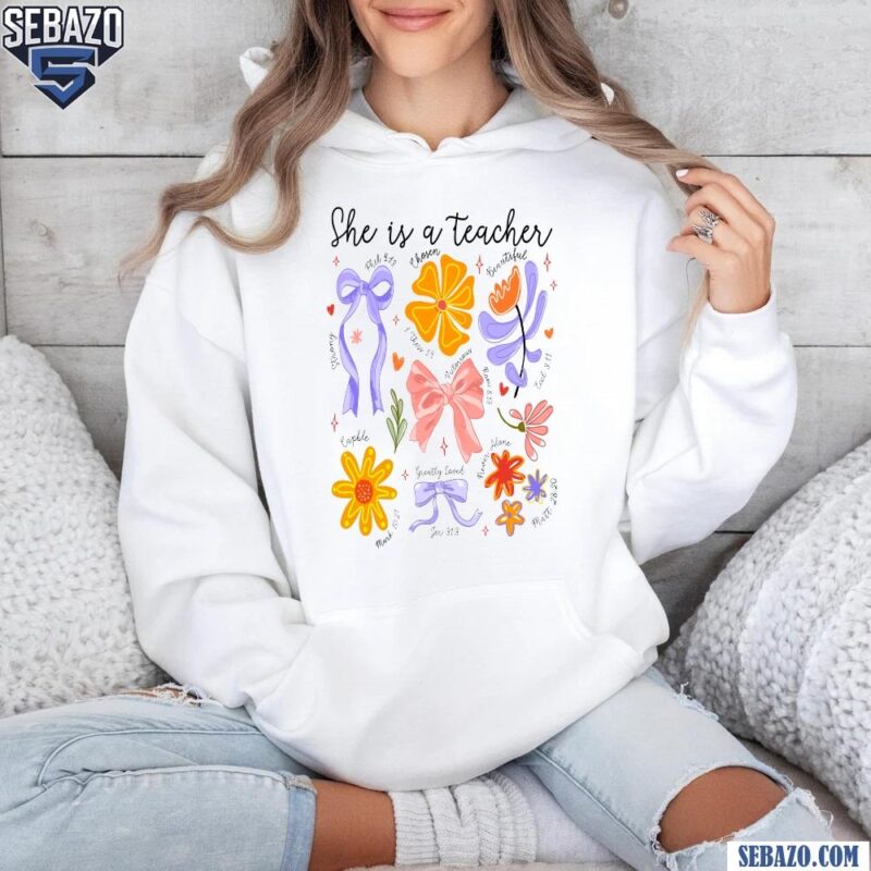Boho Floral Teacher Life Wildflowers Shirt hoodie