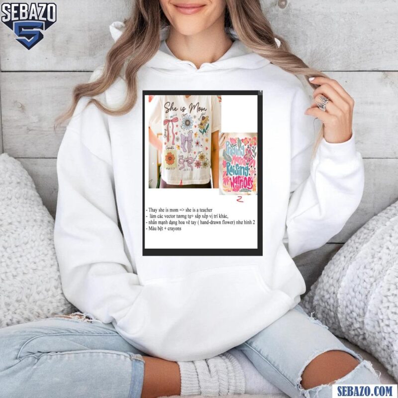 Boho Floral Teacher Life Wildflowers Shirt hoodie