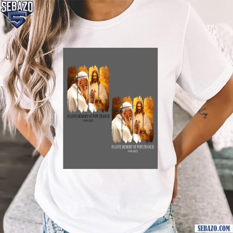 Brushstroke Pope Francis Rest In Peace Religious Tribute Shirt t-shirt