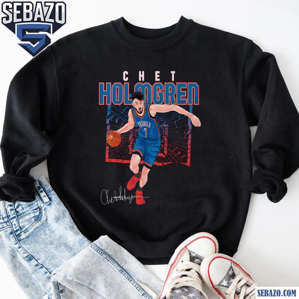 Chet Holmgren Oklahoma City Thunder Shattered Signature Shirt