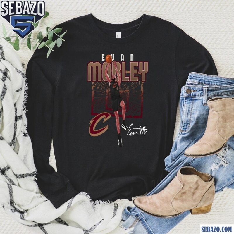 Evan Mobley Cleveland Cavaliers Shattered Signature Shirt long sleeved