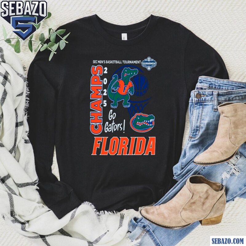 Florida Gators 2025 Sec Mens Basketball Champs Go Gators Shirt long sleeved