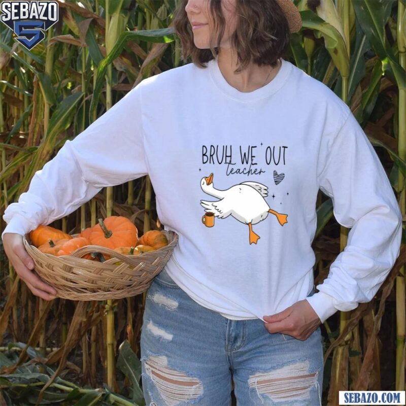 Funny Silly Goose Last Day Teacher Summer Break long sleeved