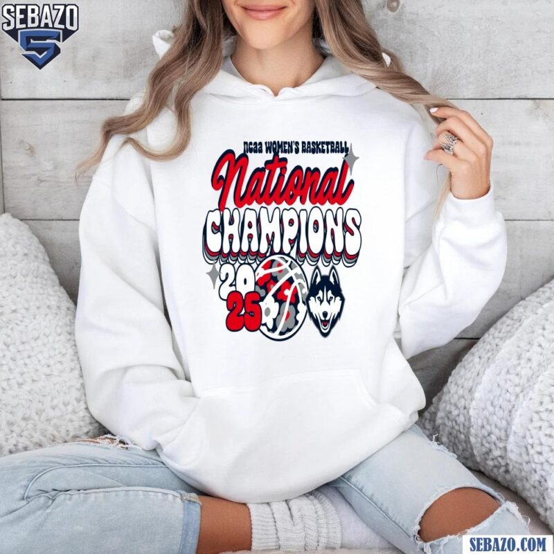 Groovy Floral National Champions 2025 Uconn Huskies Shirt hoodie