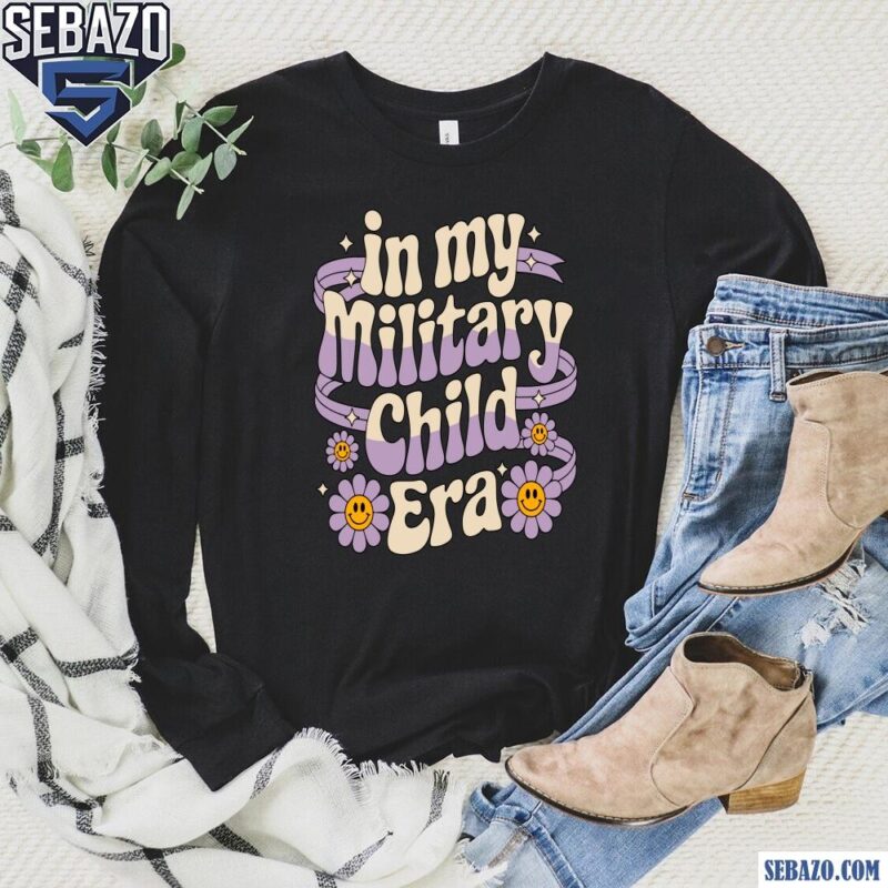 Groovy In My Military Child Era Military Child Month Shirt long sleeved
