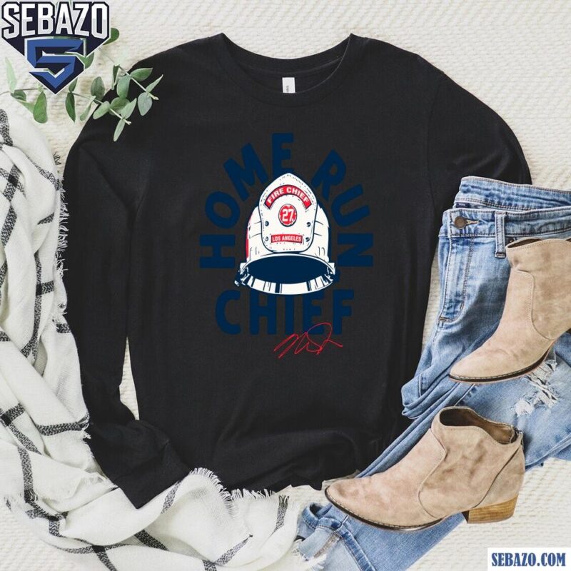 Home Run Chief Mike Trout Los Angeles Angels Shirt long sleeved