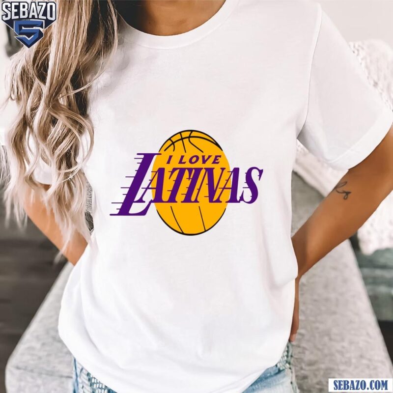 I Love Latinas Parody Los Angeles Lakers Basketball Logo Shirt t-shirt