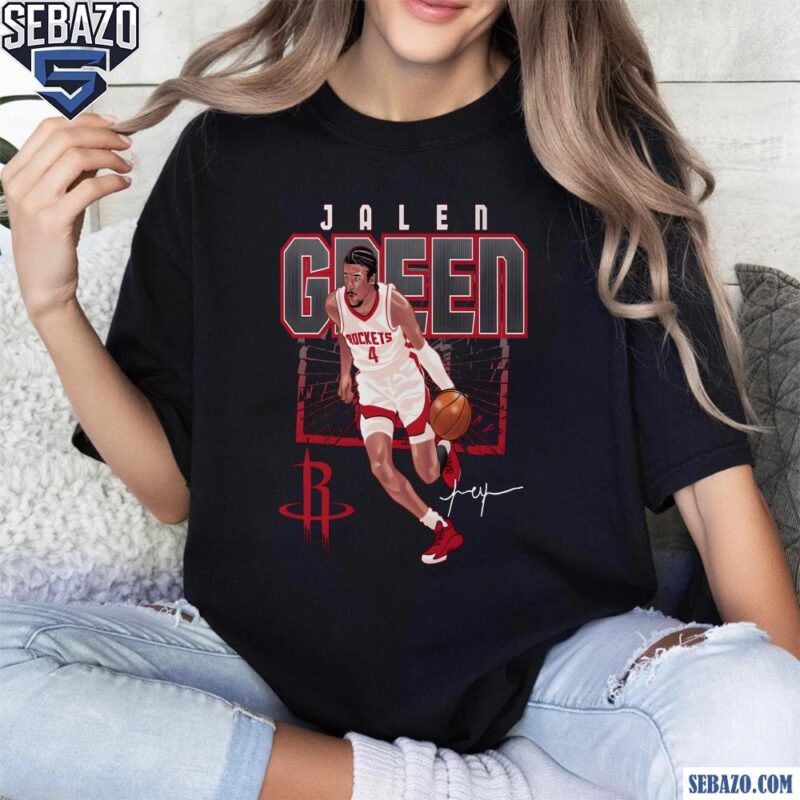 Jalen Green Houston Rockets Shattered Signature Shirt t-shirt
