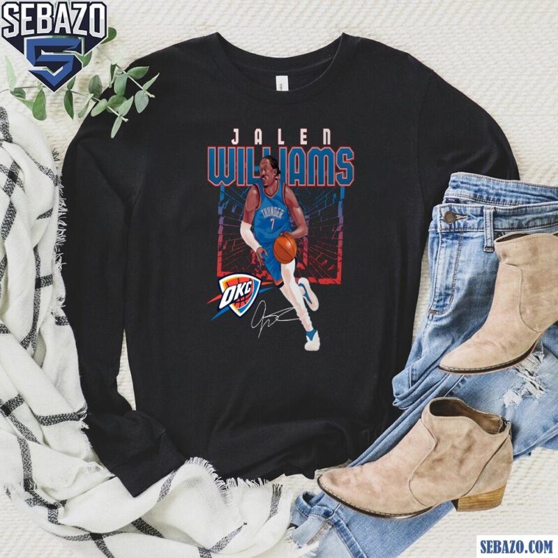 Jalen Williams Oklahoma City Thunder Shattered Shirt long sleeved