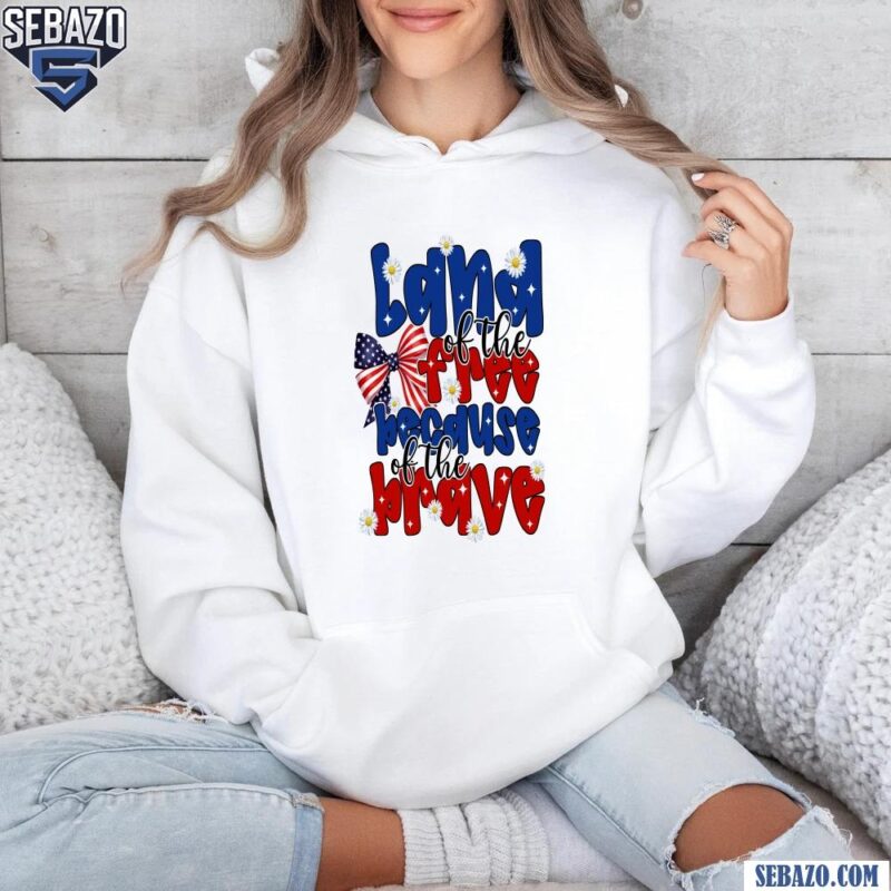 Land Of The Free Coquette Retro 4Th Of July Patriotic Usa Shirt hoodie