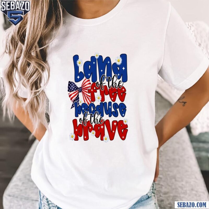 Land Of The Free Coquette Retro 4Th Of July Patriotic Usa Shirt t-shirt